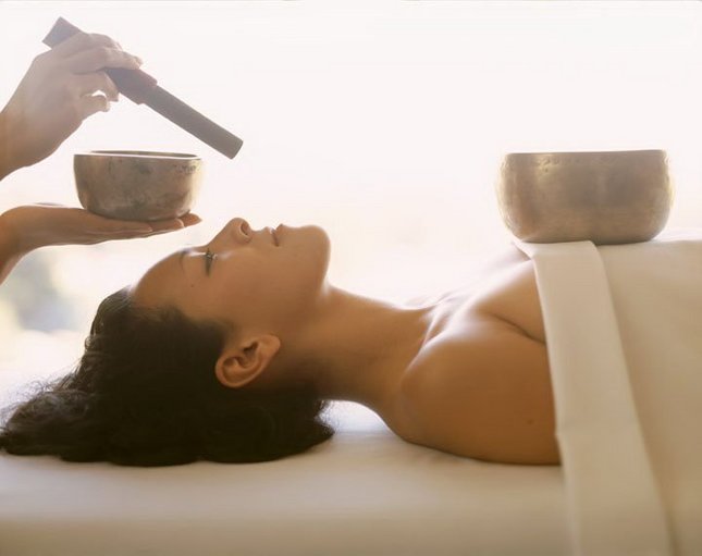 The Claremont Club & Spa offers a variety of massages and spa treatments, including a Tibetan sound treatment that uses resonating bronze bowls. Photo: Fairmont Hotels