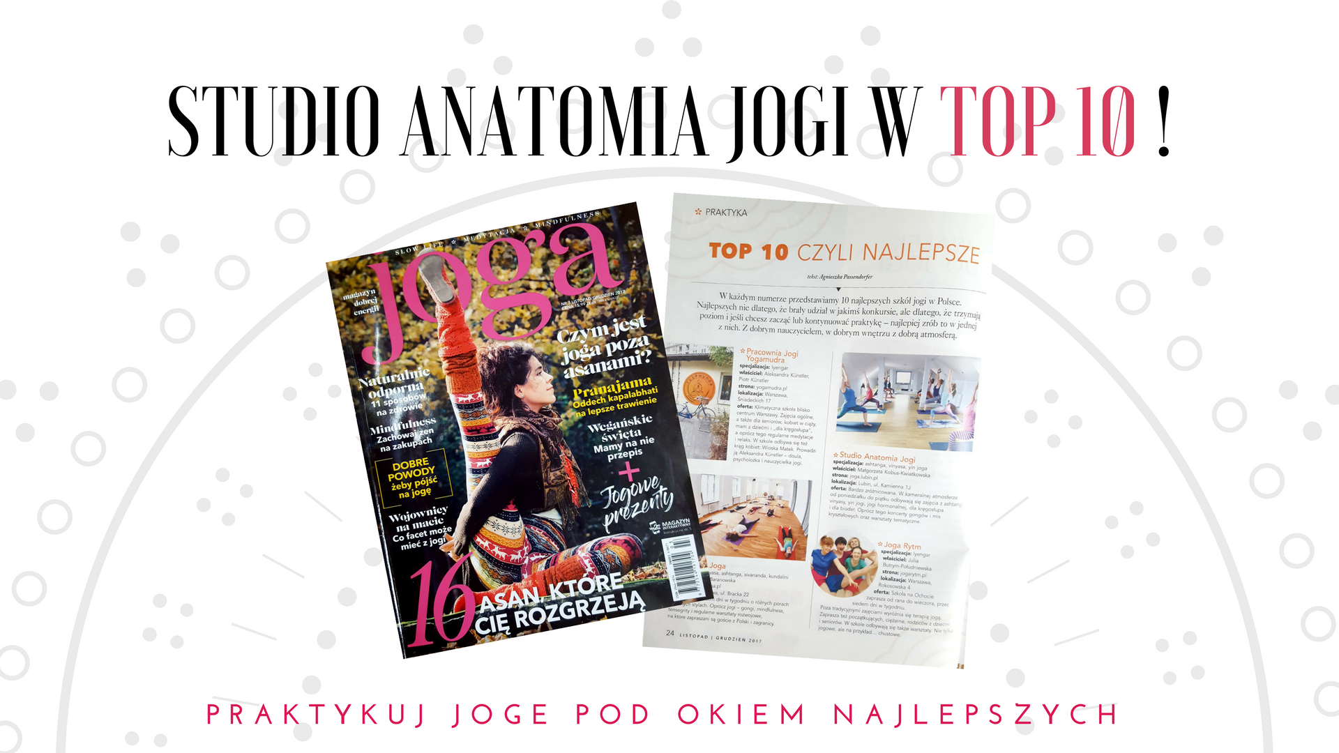 Studio Anatomia Jogi w TOP 10 według magazynu JOGA!